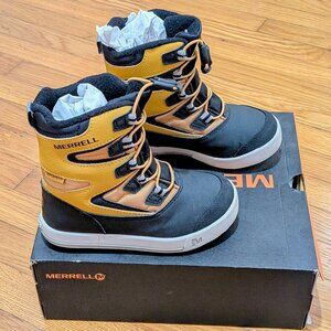 Boys Merrell Snow Bank 3.0 Waterproof Boots in Wheat